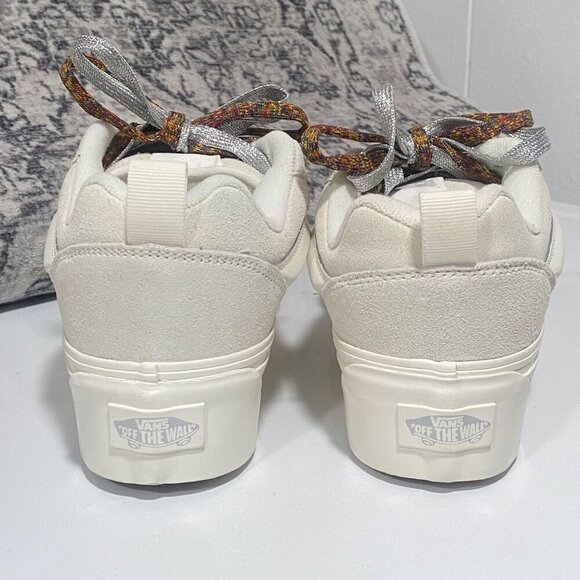 NEW Vans Knu Stack Suede 'White Multi-Color Laces'  Size 8 - Picture 5 of 7
